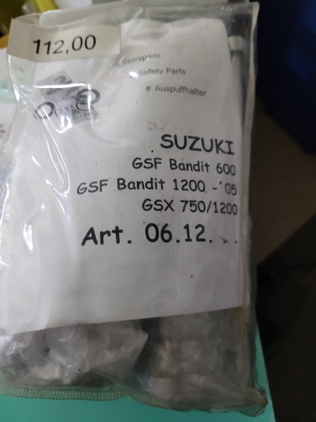 Suzuki GSF 600/1200 , GSX 750/1200  Sturzpads Alu silber