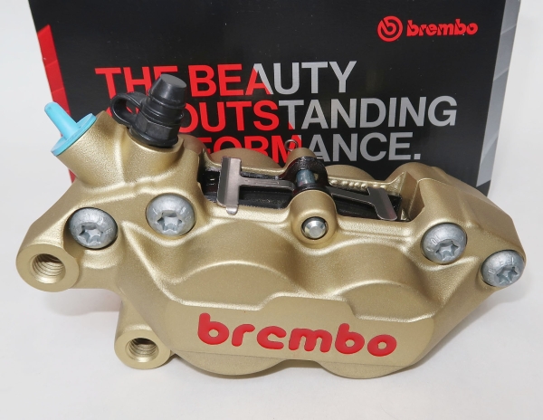 P4 30/34 C , gold , links , Brembo Logo rot