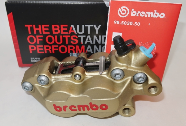 P4 30/34C , gold , rechts , Brembo Logo rot